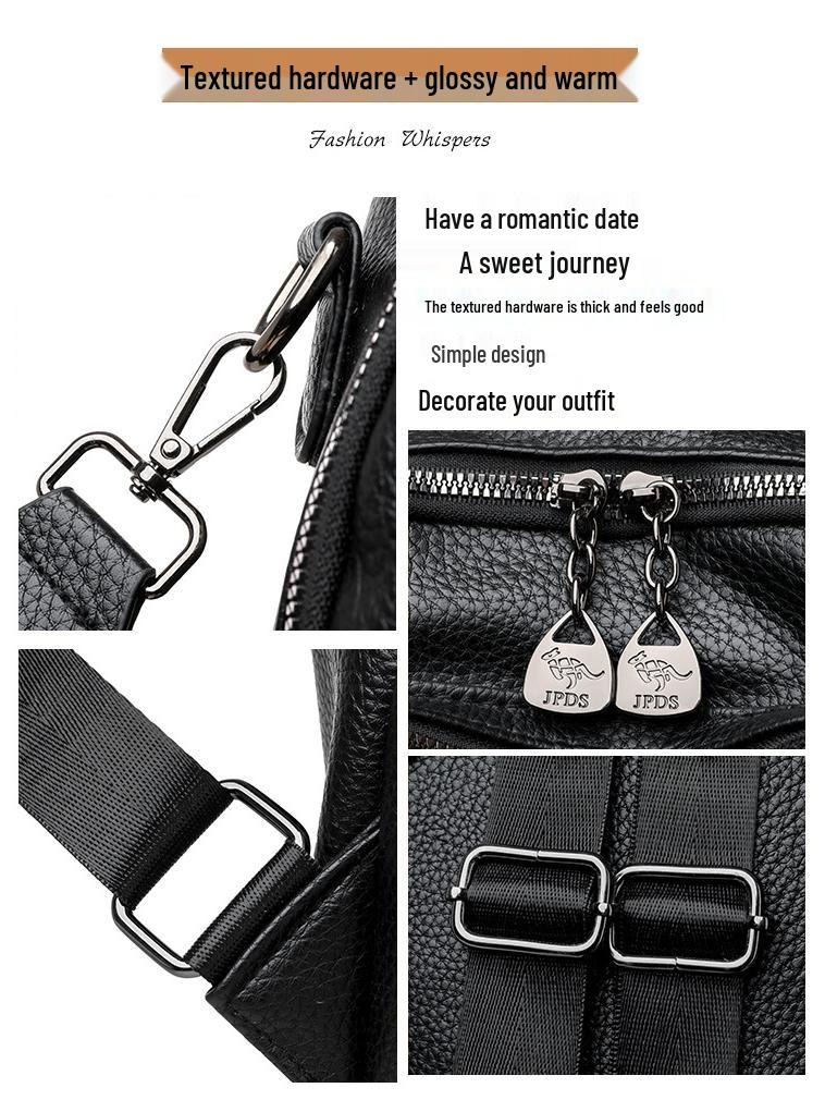 2024 Women's Fashion Large Capacity Leather Backpack & Shoulder Bag
