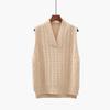 Twist Pullover Sweater Vest Women 2026 Autumn New Loose Net Red V-neck Waistcoat Wool Knitted Vest Women