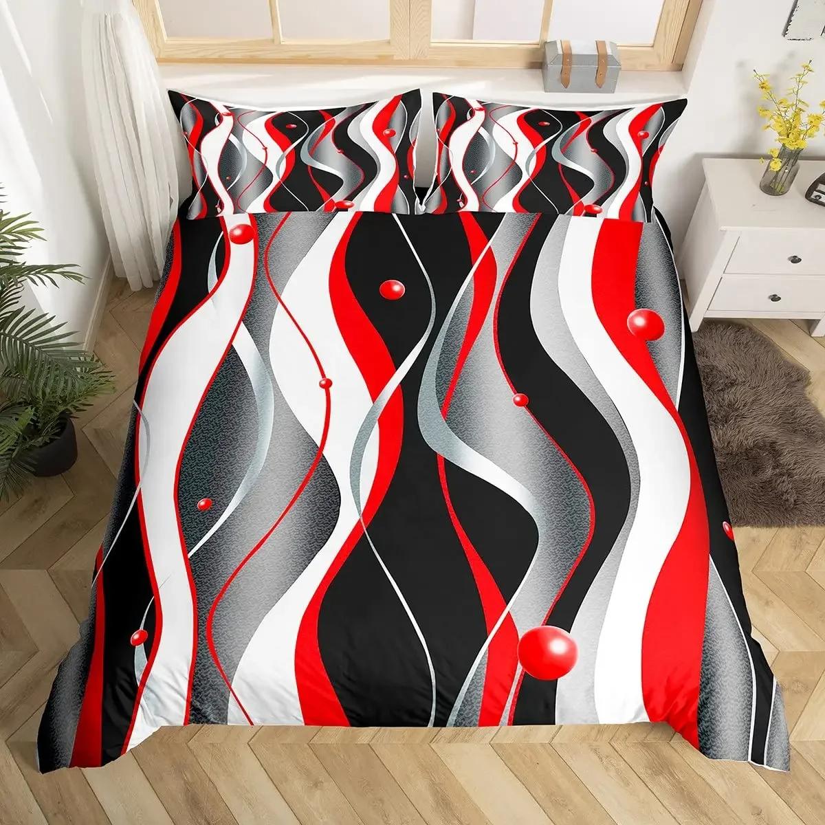 

Comforter Geometric Spiral Modern Abstract Stripe Lines Bedding Set Microfiber Comforter Twin For Girl Women Room Decor Comforter (quilt)-EU Single(135*200cm)3pcs