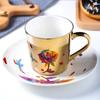 Mirror Coffee Mugs Specular Reflection Bird Procelain Tea Cups And Saucers Scoop European Style Coffeeware