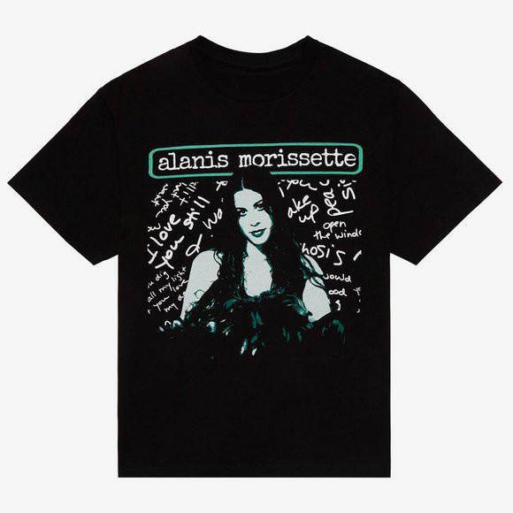 New Alanis Morissette Portrait Boyfriend Fit Girls T-Shirt Unisex T-Shirt M