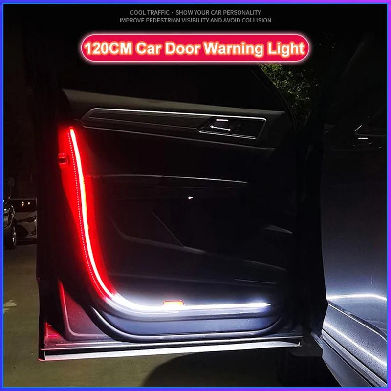120CM Car Door Opening Warning Light Anti-rear-end Collision Safety Car Door Light 12V LED Decoration Light Car Accessories