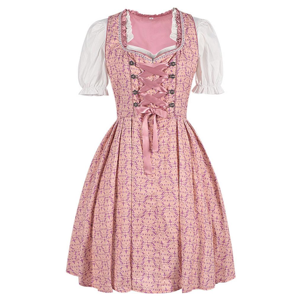 Women's Oktoberfest Dress with Lace and for Performance and Costume Parties