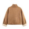 European and American style, new women's clothing, fashionable, casual, double-sided velvet thermal jacket