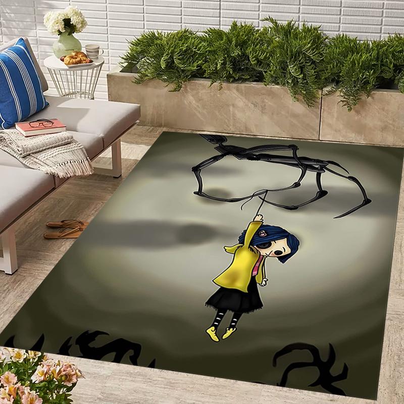 1pc C-Coraline (3) Design Area Rug - Non-Slip, Soft & Cozy Floor Mat for Living Room, Bedroom, Office - Indoor/Outdoor Decorative Carpet