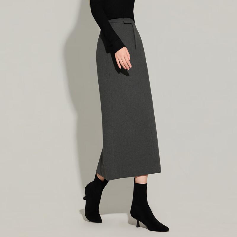 

Tatu Autumn/Winter Back Slit Straight Mid-length Skirt S