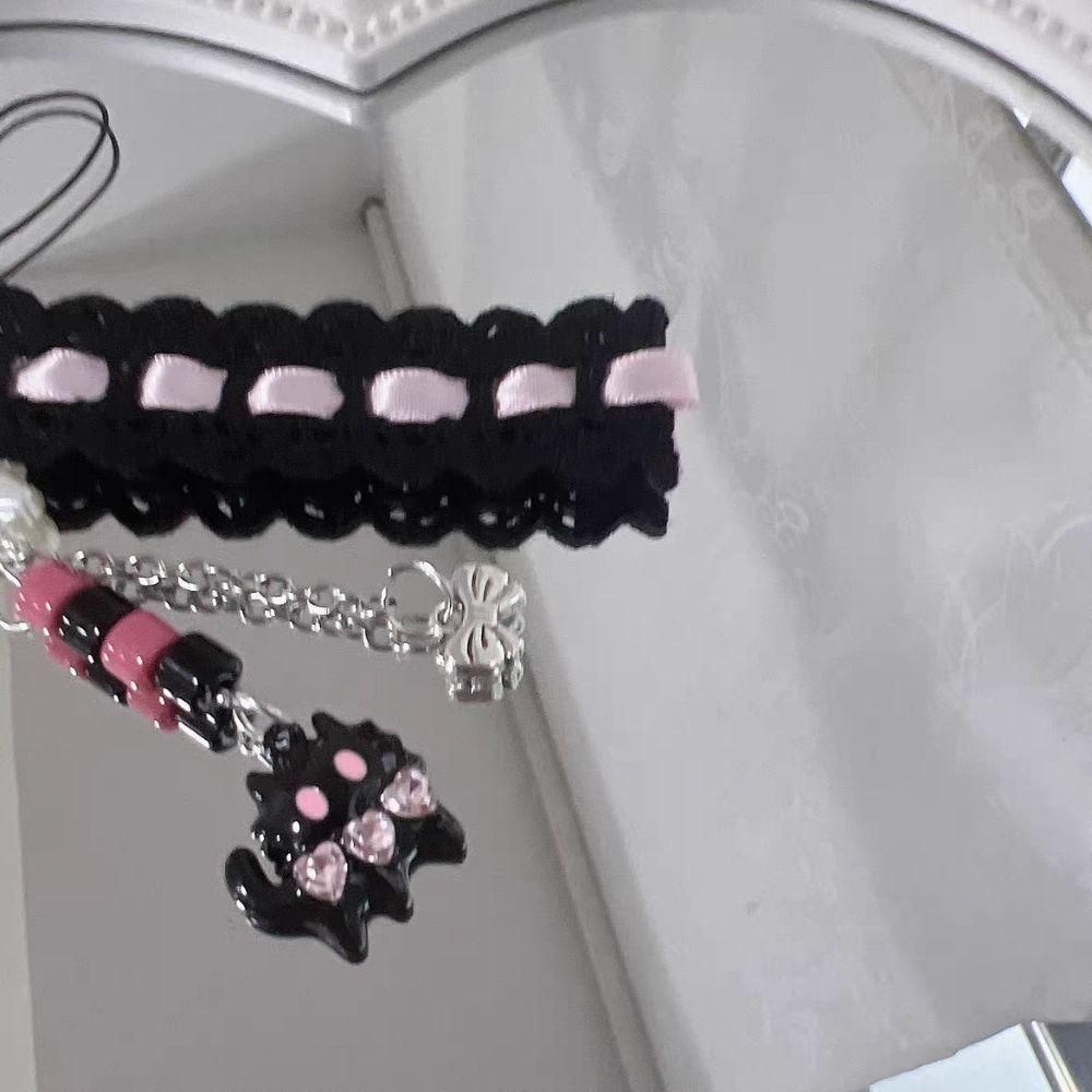 PVC Pink Ribbon Cat Claw Phone Chain Anti-loss Ribbon Y2K Phone Lanyard  Jewelry Gift