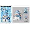 1/2/4/6/8/9 Sheets Blue Christmas Window Clings With Snowman Santa Reindeer Patterns Perfect For Winter Holiday Party Decoration