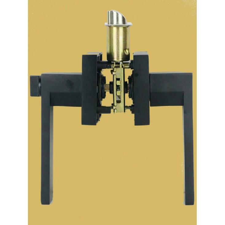 Black Square Door Handle Lock, Access Privacy Mask, Interior Bedroom and Bathroom, Hardware Accessories, Door Locks