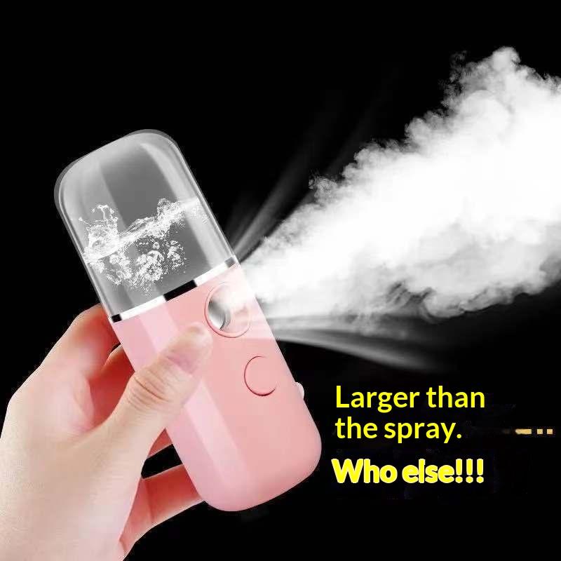1 Set Nano Mist Facial Sprayer USB Rechargeable Portable Nebulizer for Face Moisturizing Makeup Fixing Use