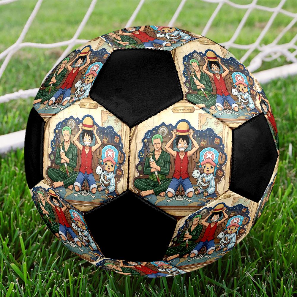 1pc One Piece Football Soccer Ball Size 5 Indoor Soccer Ball Fashion Colorful  Backyard Game -Great For Sports Fans Gift HE65