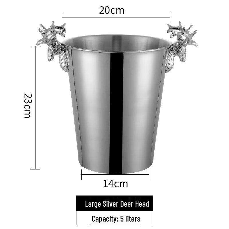 Stainless Steel Deer Head Ice Bucket