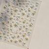Charming Petal Flower Colorful Wildflowers Daisy Leaves 5D Relief Self Adhesive Nail Art Sticker Decoration Manicure Decal DIY
