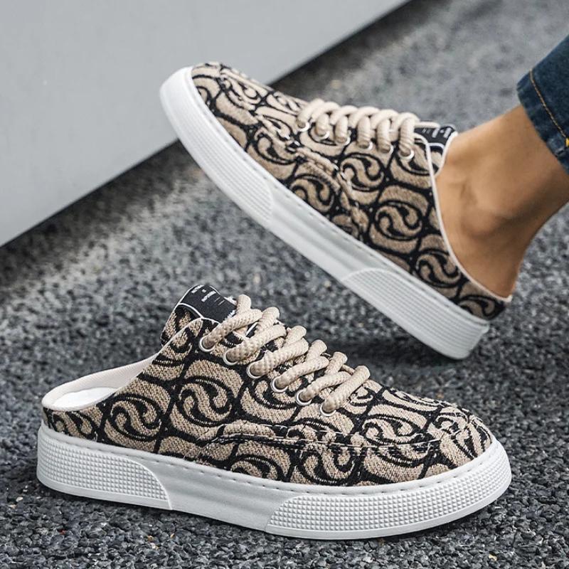 Fashion Men Half Slippers Outdoor Men's Slippers Summer Loafers Non-slip Male Casual Shoes Lightweight Flats New Men's Sneakers Tenis