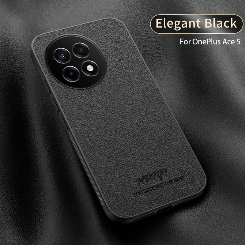 For Oneplus 13R ACE 5 Pro Car Built-in Magnetic Cover for Oneplus 13 Luxury Business Leather Soft Frame Matte Protective Case