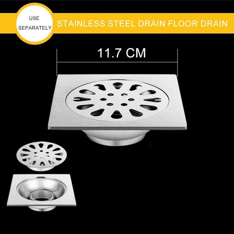 Stainless Steel Round Anti-Clogging Glide Cover Shower Drain Hair Catcher for Bath Wash Machine Toilet Sewer