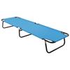 Chaise Longue - VIDAXL - 310348 - Foldable - Powder-coated Steel - Turquoise Blue