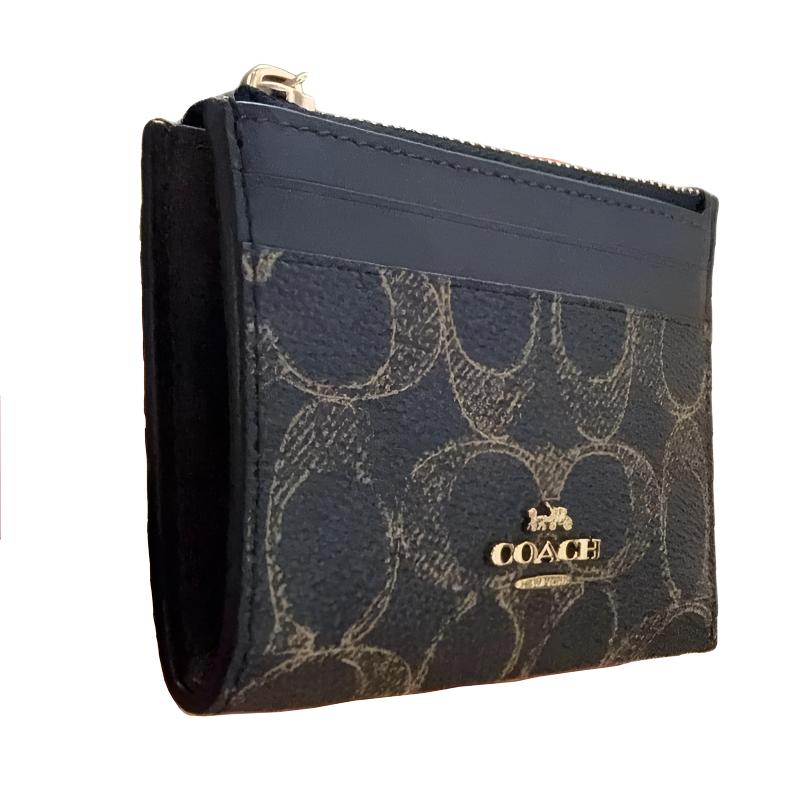 Coach Skinny Id Case 11 Brand Print Coated Canvas And Smooth Leather Card Holder Mini Women Card Holder Brown CEI20-IMBRN