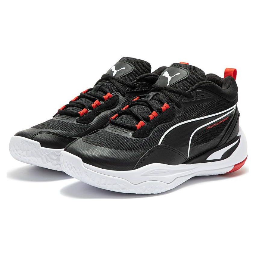 Puma Playmaker Pro Black Red White Men Sneakers Jet-Black 377572-13