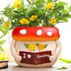 2025 Cute Plant Pot,Flower Planter,Mushroom Ceramic Small Plant Pot,Cute Decorative Succulent Pot for Indoor & Outdoor Plants