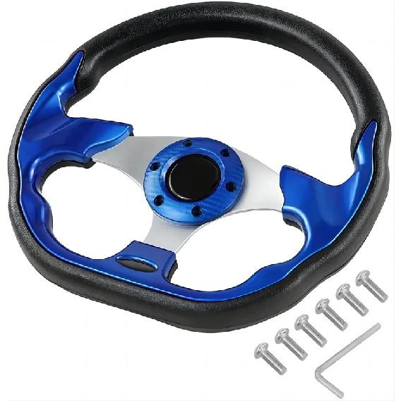 Professional Manufacturer Non-slip 14 Inches Sports Leather Golf Cart Steering Wheel