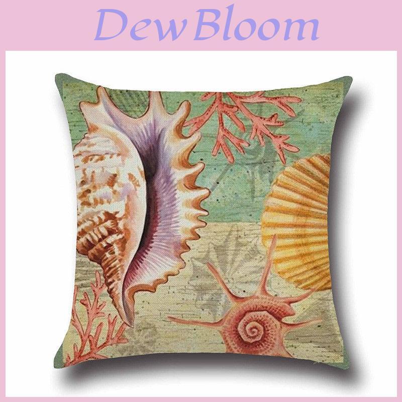 Luxurious Linen Marine Animal Pillow Cushion Cover With Exquisite Sea Creature Design