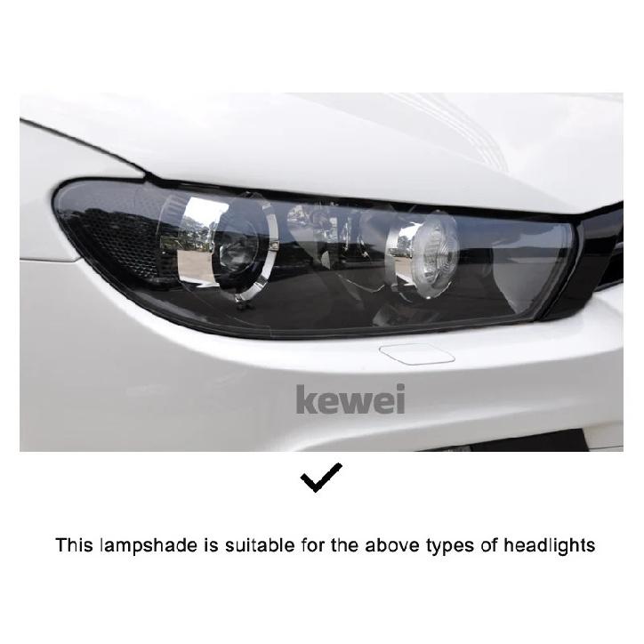 Pair For VW Volkswagen Scirocco 2009-2016 Car Headlight Cover Lens Lampshade Head Light Caps Lamp Shell