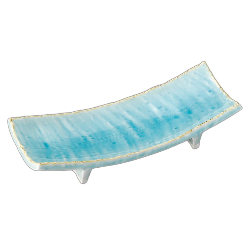 

Длинная квадратная тарелка с синей глазурью Длинная тарелка [27,5×11×5,6см]