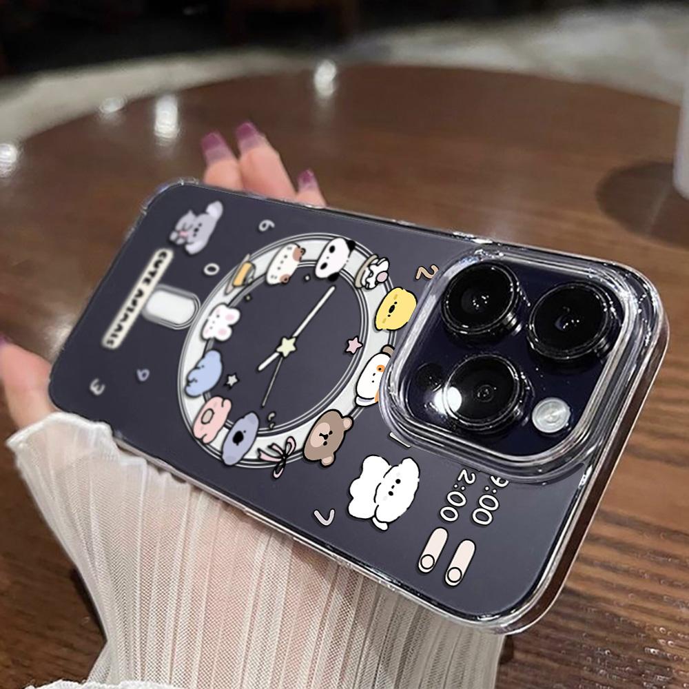 Magnetische Handyhülle für iPhone 12 14 16 17 Pro 17 16 15 14 13 12 Pro Max 12 13 14 15 16 Hochwertige Stoßfeste Hülle Vollständiger Schutz Niedlicher Stil
