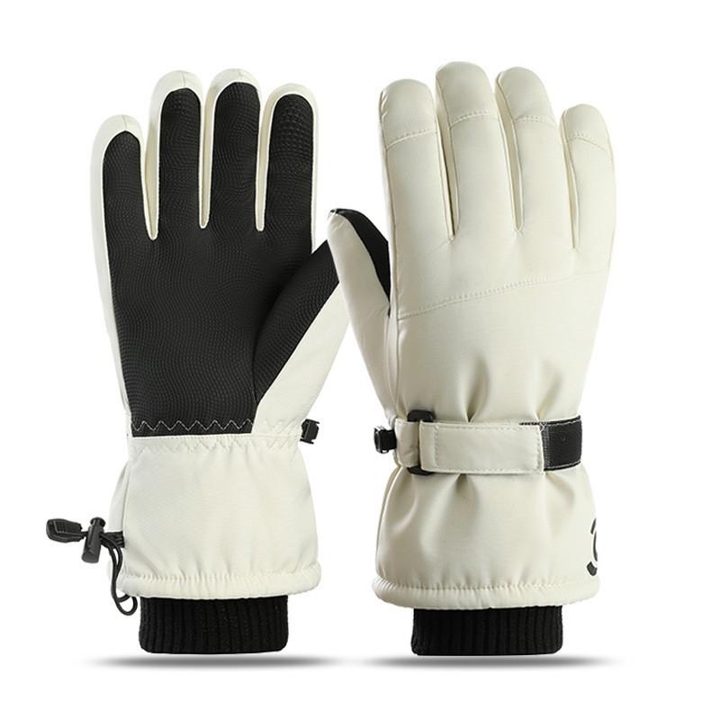 Winter Ski Gloves Men Women - Touchscreen Compatible Windproof Waterproof Thermal Lined Anti-Slip Thick Fleece