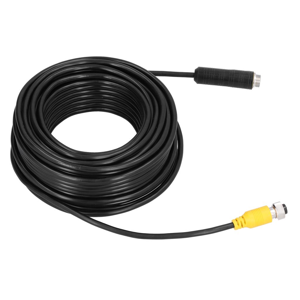 65.6ft 4Pin Car Video Extension Cable with Waterproof Shielded for CCTV Rearview Camera Truck Trailer Bus