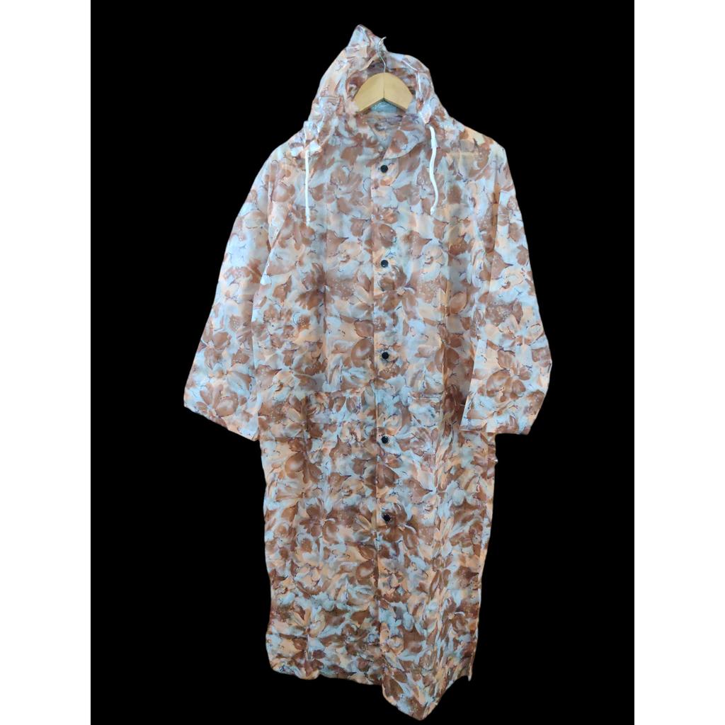@ Flower Printed Rain Coat With Removable Cap For Unisex MJ-239-60%OFF