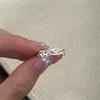 Retro S ring does not fade, light luxury index finger ring, open ring.