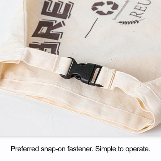 Cotton Bread Bag with TPU Lining And Buckle Design Storage Bag Keeps Bread Fresh Longer Reusable Keeper Bag for Store