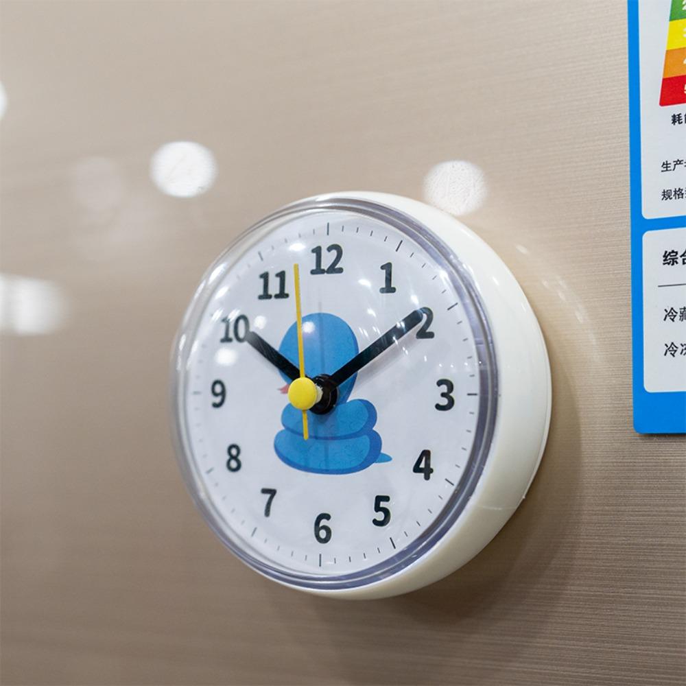 Mini Sucker Wall Clock Bathroom Anti-Fog Waterproof 7cm Kitchen Toilet Living Room Waterproof Small Quartz Table Sucker Clock