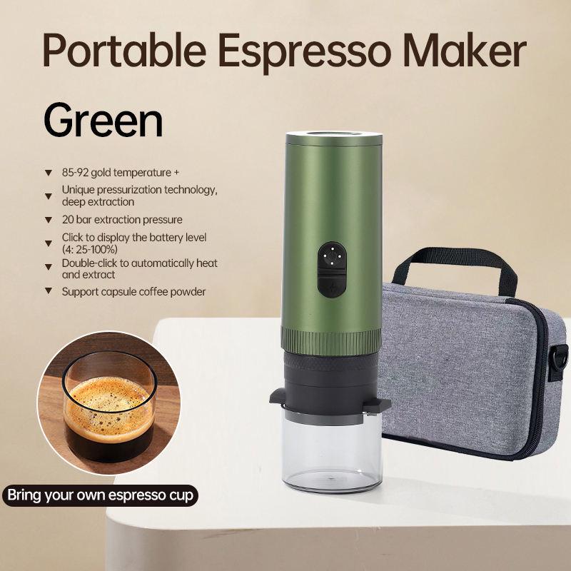 Portable Electric Espresso Machine with Digital Display for Travel