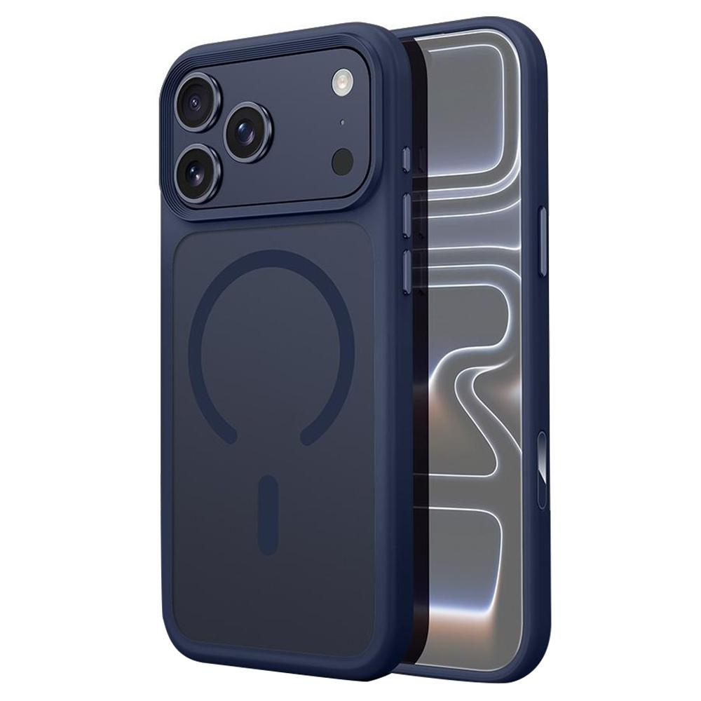 For iPhone 17 Pro Magnetic Phone Cover Skin Touch TPU + PC Shockproof Back Case Compatible with MagSafe