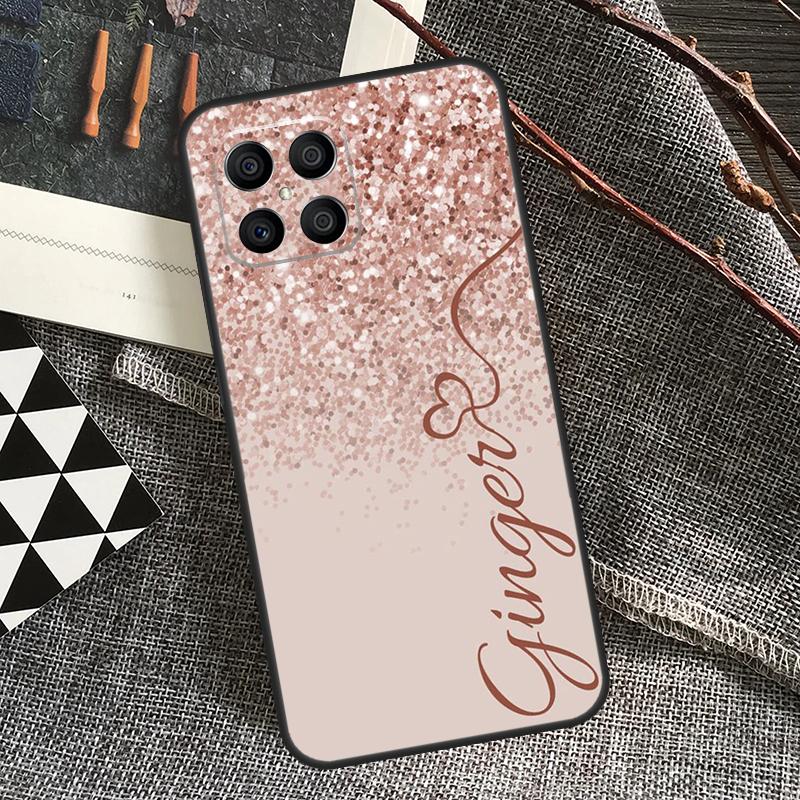 PERSONALISED Glitter name initials Case For Honor 90 70 50 Lite Magic 5 Magic 6 Pro X6 X7 X8 X9 X6a X7a X8a X9a X8b X9b Cover
