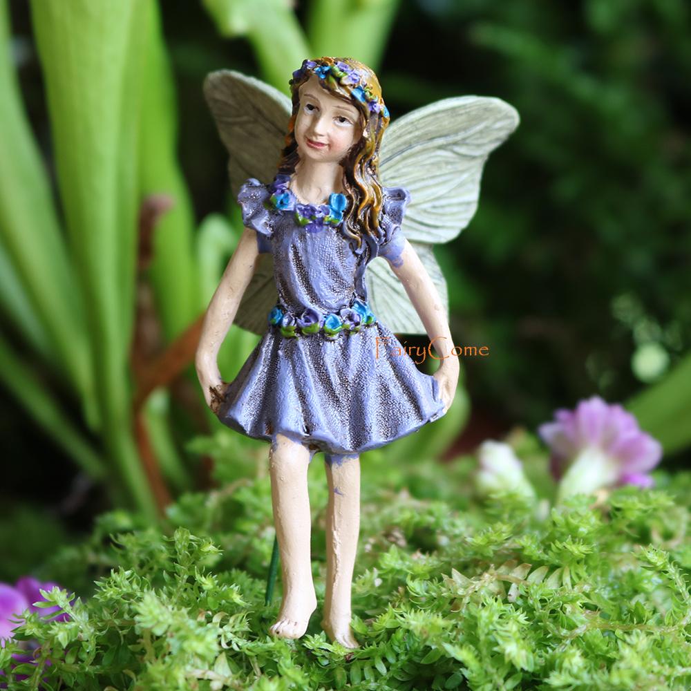 6pcs/lot Tinker Bell PVC Figure Dolls Garden Fairies Figurines Mini Fairy Statue Figure Fairy Garden Ornaments Decorations