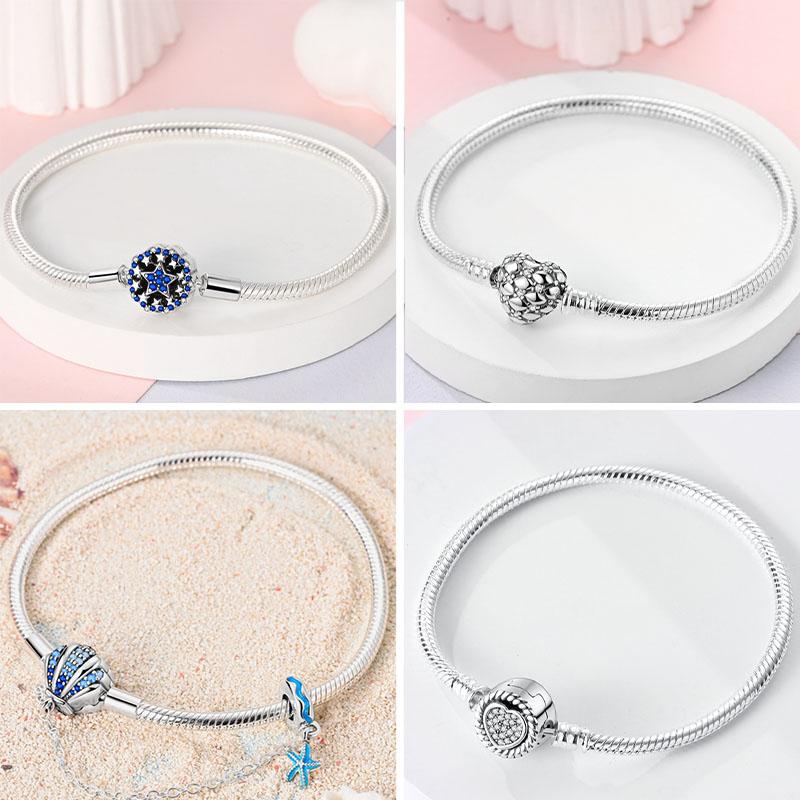 New Original 925 Silver Bracelet Heart Butterfly Bracelet For Women Fit Original Bracelet Charms Beads Jewelry DIY Gift