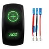 1 Pc Green 12V/24V Rocker Toggle Switch With Jump Wire for Car Boat Truck Marine Yacht Trailer Tractor Jeep YJ JK Vans SXS Battery Switches5