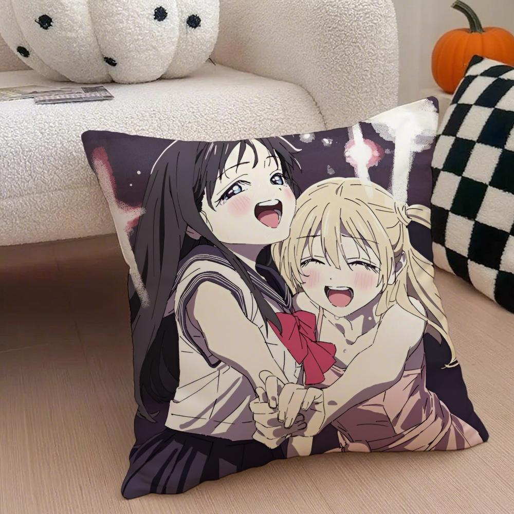 Anime Cartoon TTomorrows My GirlG Cushion Cover Throw Pillow Cover Hidden Button Durable Polyester Chair Cushion