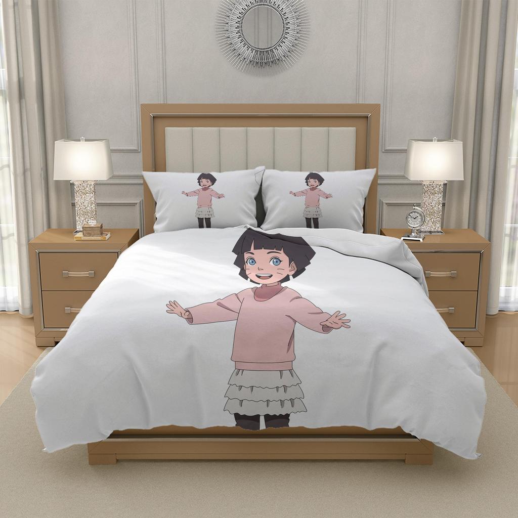 N-Naruto U-Uzumaki N-Naruto Anime Duvet Cover Set Bedding Microfiber Boys Girls Bedroom Decor US EU UK AU DE Standard Sizes