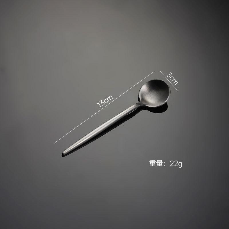 304 Stainless Steel Portuguese Knife and Fork Spoon Titanium-plated Gold Thick Western Tableware Paint Handle Wedding Gift