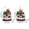 Q1FD Christmas Cabin Music Box For Men Women Kids Birthday Christmas Present Rotating Train Resin Music Box With LED Light