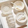Ningzhao Cream Style Ceramic 18-Piece Dinnerware Set