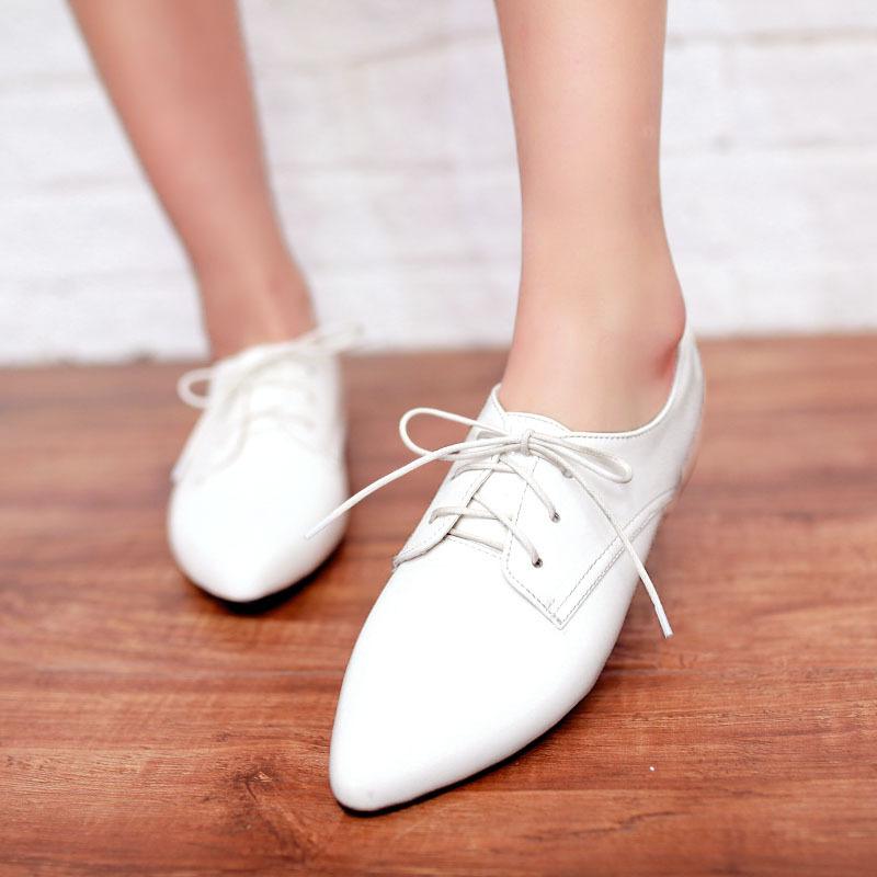 2019 new fashion pointed Korean version color inner height increase patent leather strap low heel women's single shoes