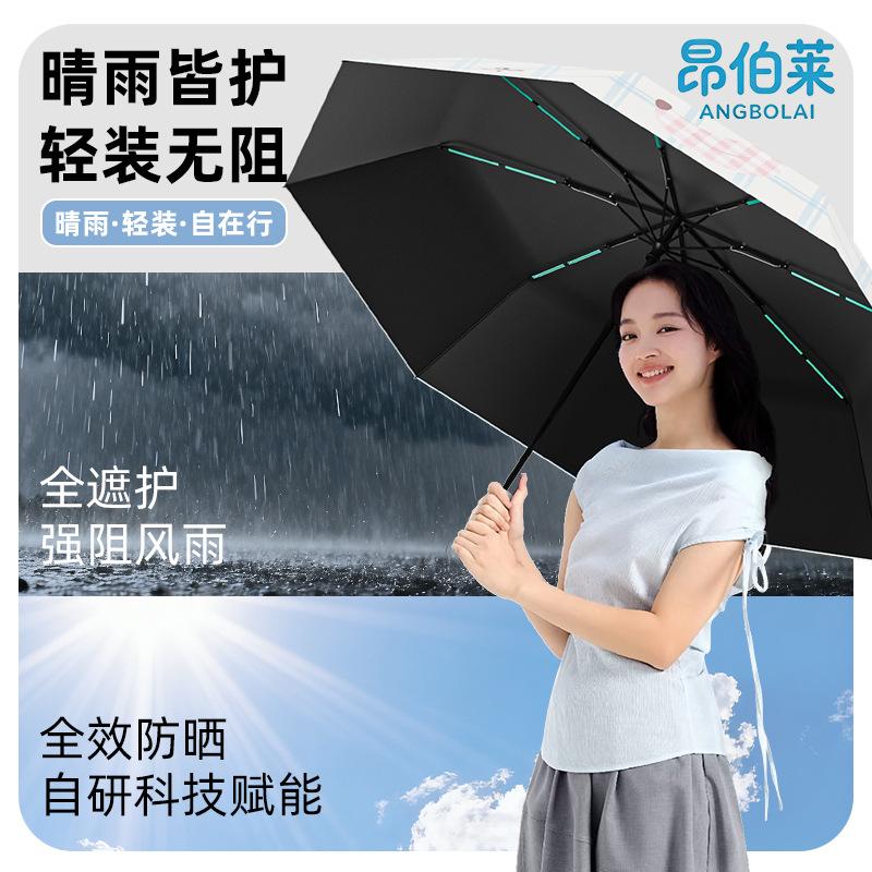 Sunscreen parasol three fold portable lady rich flower umbrella weather and rain dual-purpose self-opening oil painting sun flower umbrella