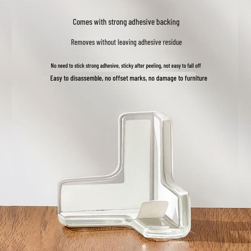 Baby Safety Transparent Silicone T-Shape Corner Protectors, 8-Pack
