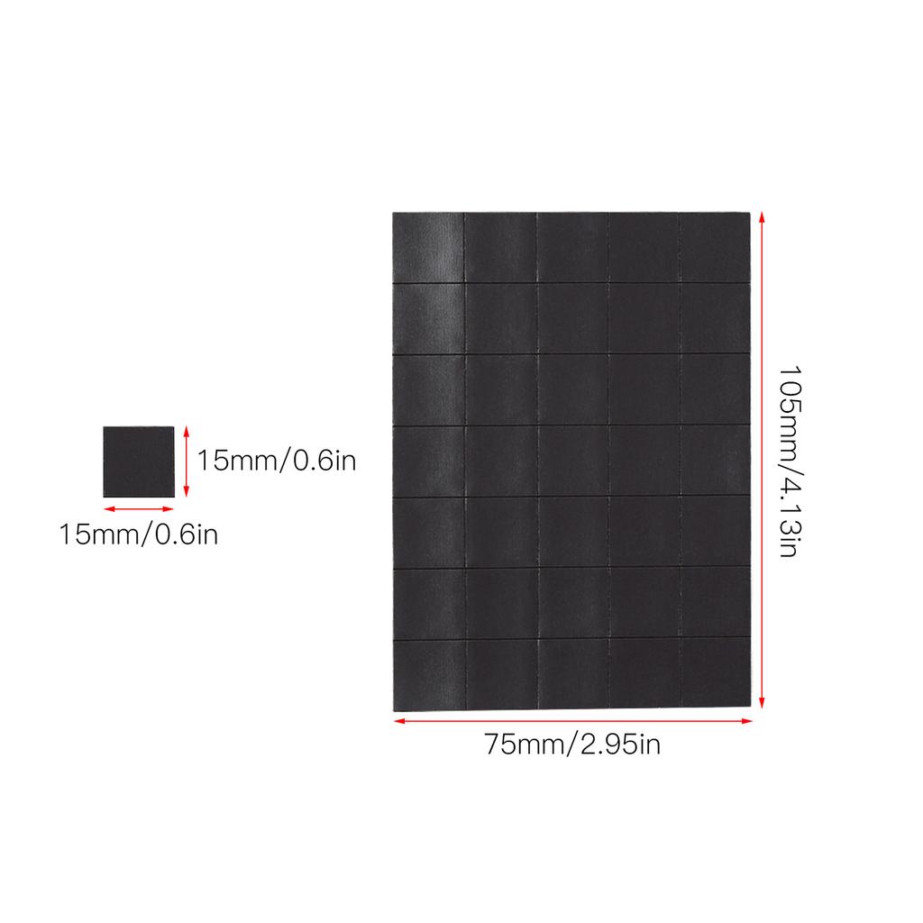 140 Stück selbstklebend magnetisch (Jedes 15x15x0,5mm) auf 4 Klebebandbögen mit stark haftender Rückseite für Basteln Foto-Zeitplan Visitenkarten